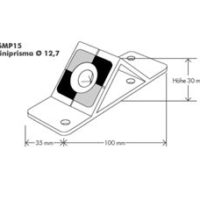 Kunststoff-Platte mit Winkel und integriertem Mini-Prisma RSMP15