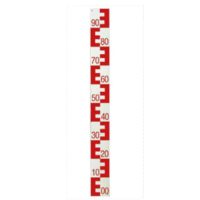 Pegellatte 1 m – rot- (00-90)