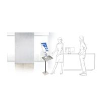 MAGNETOPLAN – Hygienestation 146 x 40 x 32 cm  mit Infoschild
