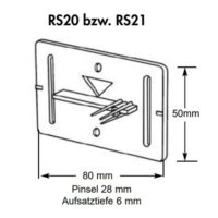 Meterriss-Plakette – (RS21) – weiss – selbstklebend