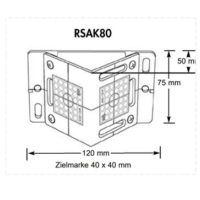 Kunststoff-Platte mit Winkel – RSAK80 – ROT
